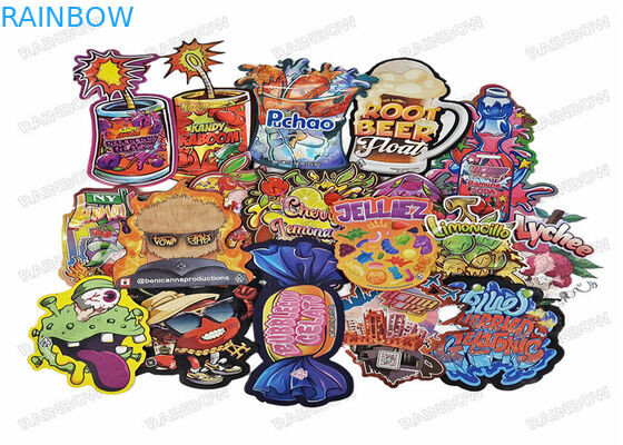 3.5g 7g 14g 28g Special Shaped Smell Proof Food Candy Bag Die Cut Mylar Pouches