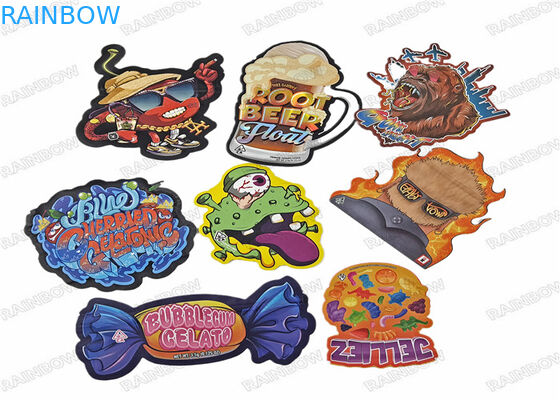 Edible Mylar Bags Die Cut pecial Shaped Plastic Pouch With Ziplock 3.5g Candy Cookie Bags