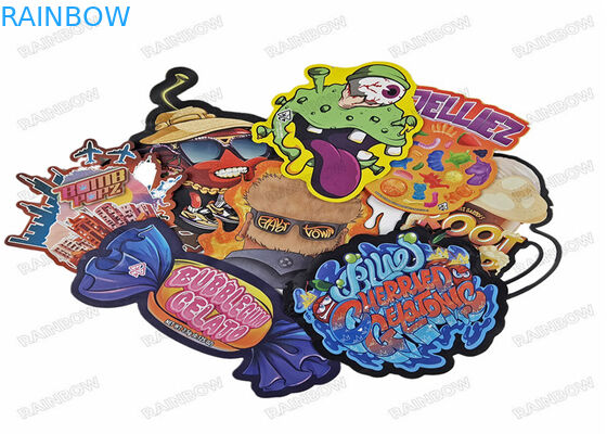 Edible Mylar Bags Die Cut pecial Shaped Plastic Pouch With Ziplock 3.5g Candy Cookie Bags