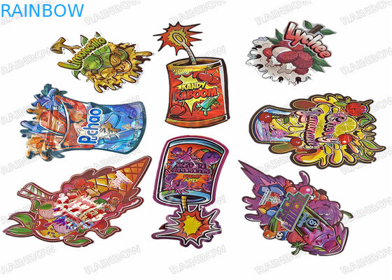 Edible Mylar Bags Die Cut pecial Shaped Plastic Pouch With Ziplock 3.5g Candy Cookie Bags