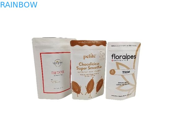 Tea Aluminum Foil Stand Up Bag Smell Proof Aluminum Foil Ziplock Pouch