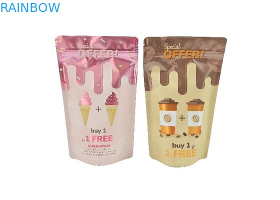 Matte Metallic Stand Up Bag Custom Food Tea Packaging Aluminum Foil Mylar Bags