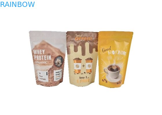 Matte Metallic Stand Up Bag Custom Food Tea Packaging Aluminum Foil Mylar Bags