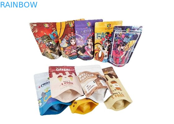 Aluminum Foil Plastic Stand Up Pouch Smell Proof Resealable Mylar Ziplock Bags