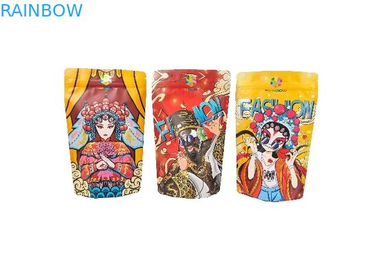 Food Peanut Candy Nut Dessert Storage Stand Up Mylar Food Bags With Resealable Ziplock