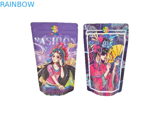 Food Peanut Candy Nut Dessert Storage Stand Up Mylar Food Bags With Resealable Ziplock