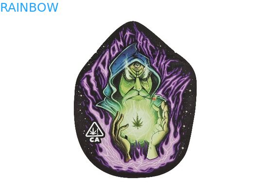 Soft Touch Plastic 3.5g Mylar Zip Lock Bags Special Shaped Digital Printing