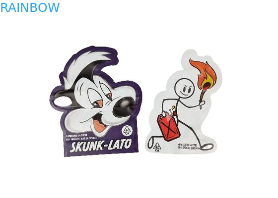 Custom Logo Spot UV Print Zip Lock Mylar Pouch Die Cut Bag Self Heat Seal For Food Packing