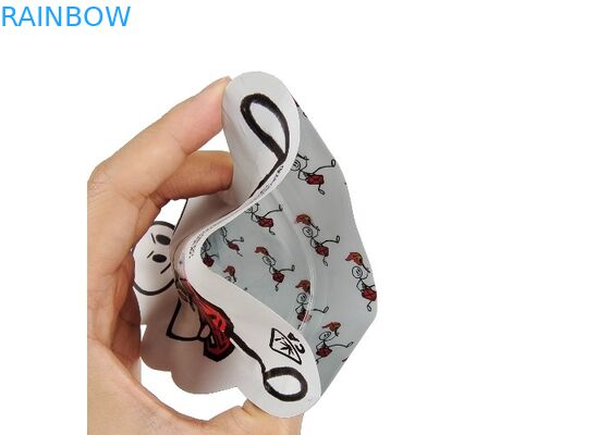 Custom Logo Spot UV Print Zip Lock Mylar Pouch Die Cut Bag Self Heat Seal For Food Packing