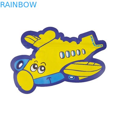 Die Cut Child Proof Mylar Ziplock Bags Circle Irregular Shaped For Food Candy Power