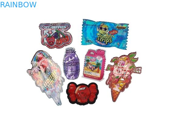 Custom Printed 3.5g Die Cut Mylar Bag Matte Smell Proof Child Proof Ziplock