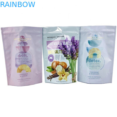 Custom Digital Printing Private Label Spa Gift Natural Epsom Salt Bath Salts Packaging Bag Mylar Bag for 250g Body Scrub