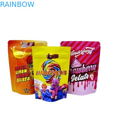 Minfly Digital Printing Custom Aluminum Foil Resealable Stand Up Smell Proof Zipper Mylar Packaging Pouch Bags For Food