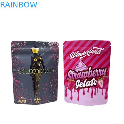 Minfly Digital Printing Custom Aluminum Foil Resealable Stand Up Smell Proof Zipper Mylar Packaging Pouch Bags For Food