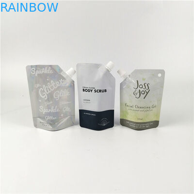 Custom Plastic Refill Bags Cosmetic Stand Up Spout Pouch Facial Cream Packaging