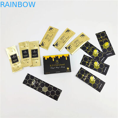 Aluminum Foil Wrappers Packages For Male Enhancements Royal Honey Metallic Color Pouches Custom Printing Honey Packets