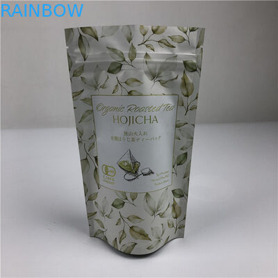 Customized Digital Printing Bags Metallic Gold Logo Stand Up Tea Packing Bags