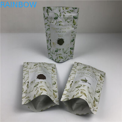 Customized Digital Printing Bags Metallic Gold Logo Stand Up Tea Packing Bags