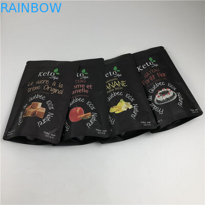 Matte Black Fast Printing Time and Custom Printed Bags For Shake Supplement Powder Packaging Bags