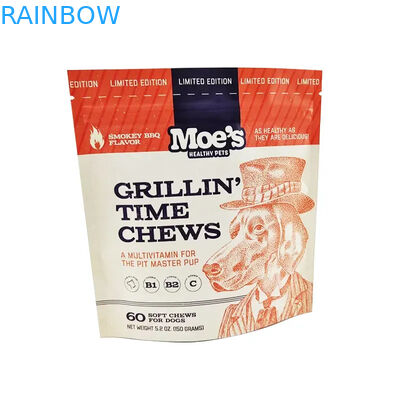 Animal Feed Sack with Tear Notch for Dog Treats Packing Bags