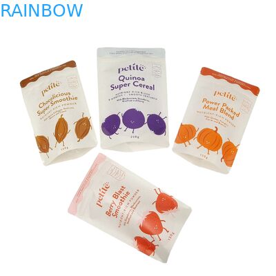 Custom Logo Printed Biodegradable 100% Sachet Packaging Reusable Stand Up Plastic Bags Doypack With Ziplock