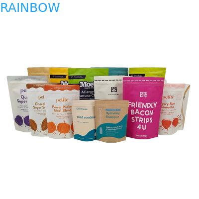 Custom Edible Plastic Packaging Biodegradable Bags Aluminum Foil Zip Lock Doypack For Tea Coffee Snack