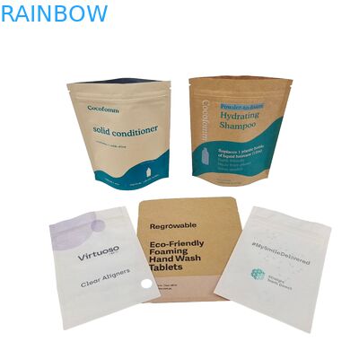 Biodegradable Stand Up Pouches With Ziplock Custom Logo Printed Doypack For Coffee Tea Packaging Food Bags