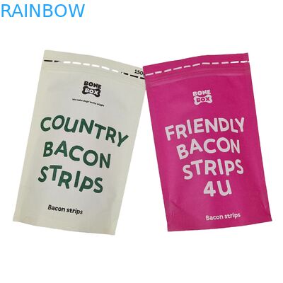 High Quality Custom Design Printed Biodegradable Resealable Bags With Ziplock Doypack Kraft Paper Bags Pet Food Packagin