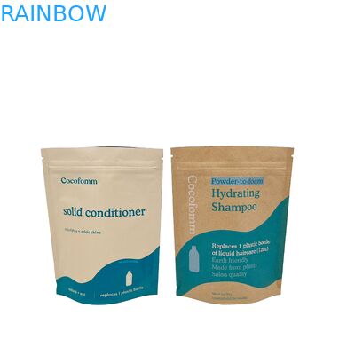 Biodegradable Doypack Recyclable Custom Stand Up Pouch With Zip Lock Kraft Paper Bags Edible Packaging Bags