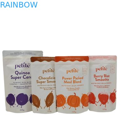 Wholesale Resealable Kraft Paper Bag Custom Design 100% Biodegradable Stand Up Pouches Doypack With Zip Lock Bags