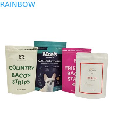 Wholesale Resealable Kraft Paper Bag Custom Design 100% Biodegradable Stand Up Pouches Doypack With Zip Lock Bags