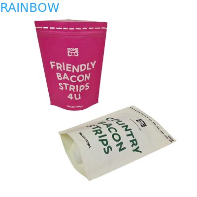 Custom Printed Eco-Friendly High Quality Bags 100% Biodegradable Kraft Paper Stand Up Pouches Doypack With Ziplock