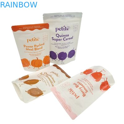 Custom Printed Eco-Friendly High Quality Bags 100% Biodegradable Kraft Paper Stand Up Pouches Doypack With Ziplock