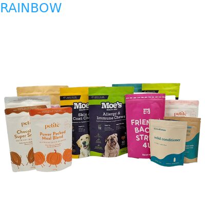 Custom Printed Eco-Friendly High Quality Bags 100% Biodegradable Kraft Paper Stand Up Pouches Doypack With Ziplock