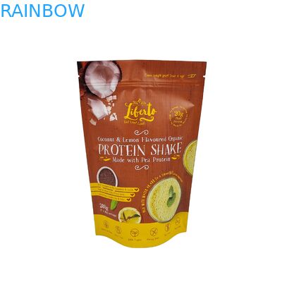 Custom Printed Aluminum Foil Ziplock Plastic Bags For Powder Packaging Ziplock Stand Up Pouch