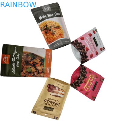 High Quality Heat Seal Snack Bag Custom Aluminum Foil Zipper Stand Up Plastic Packaging Ziplock Bag