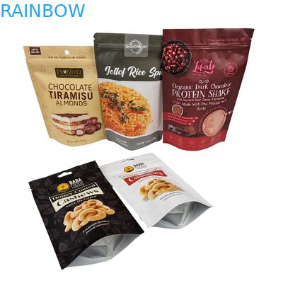 High Quality Heat Seal Snack Bag Custom Aluminum Foil Zipper Stand Up Plastic Packaging Ziplock Bag