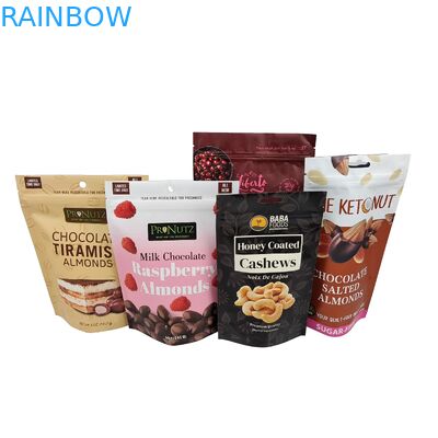 Custom Logo Printed Resealable Plastic Bags Snack Nut Food Packaging Stand Up Pouch Zipper Bag