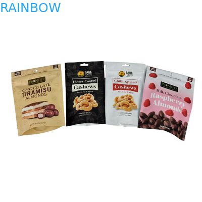 Custom Logo Printed Resealable Plastic Bags Snack Nut Food Packaging Stand Up Pouch Zipper Bag