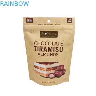 Heal Sealed Good Quality Custom Resealable Plastic Chocolate Bags Food Packaging Stand Up Zipper Pouch