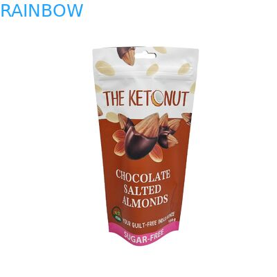 Matt Custom Logo Printed Stand Up Pouch Aluminum Foil Chocolate Food Packaging Stand Up Zipper Bag