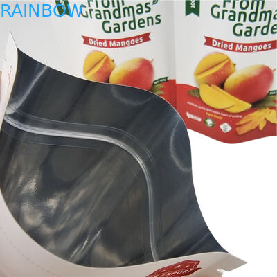 Low MOQ Custom Stand Up Kraft Paper Bag for Dried Mango Fruit Recycled Resealable Mylar Bags