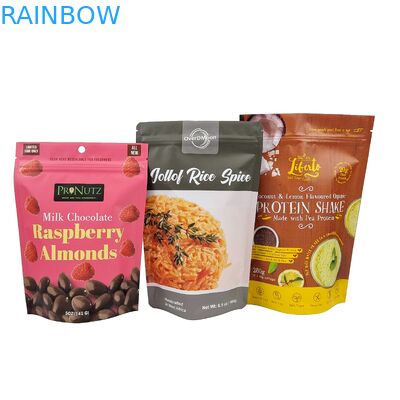 Laminated High Quality Food Grade Mylar Bag Custom Stand Up Ziplock Snack Zipper Bag Packaging