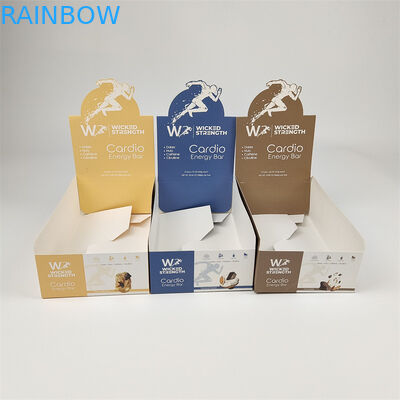 Glossy/Matte Surface Finish Paperboard Display Packaging Boxes For Chocolate Snack Bars