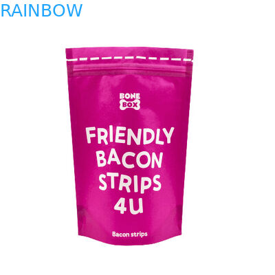 Food grade Kraft Paper Pouches Biodegradable Ziplock Stand Up Packaging