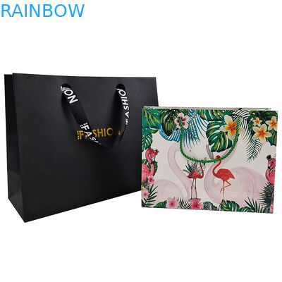 Customized Branded Logo Luxury Black Paper Apparel Packaging Gift Shopping Bag Paper Packaging