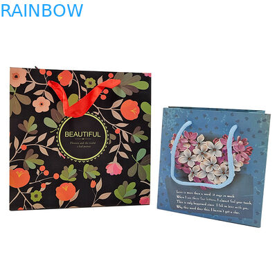 Custom Logo Printing Reusable Kraft Paper Packaging With Handle Kraft Paper Packaging Gift Bag