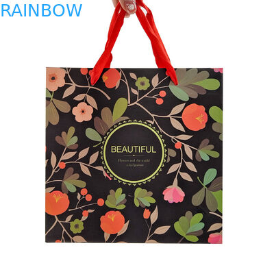 Custom Logo Printing Reusable Kraft Paper Packaging With Handle Kraft Paper Packaging Gift Bag
