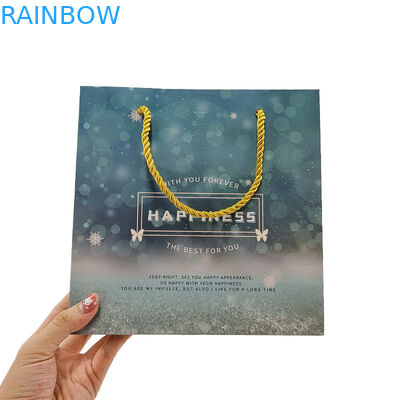 Customized Shopping Paper Bags Logo Printed Recyclable Biodegradable Brown Plain Packing Kraft Paper Bag With Twisted Ha