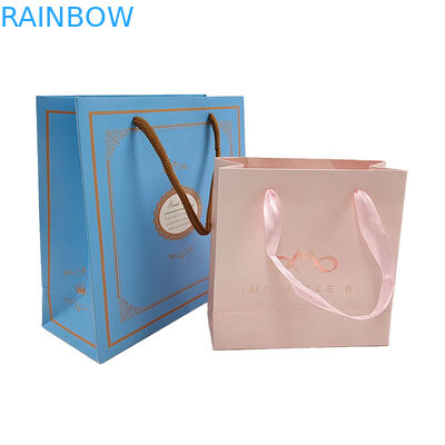 White Kraft Paper Shopping Clothing Cosmetic Perfume Gift Bag Luxury Handle Custom Logo Printed Paper Bag for Clothes